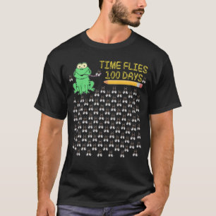 tijd vliegt 100 schooldagen t-shirt
