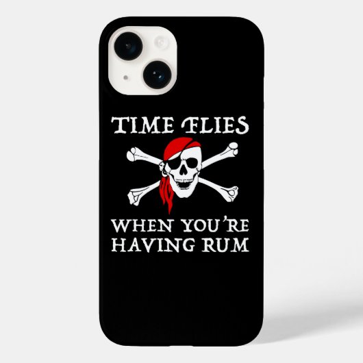 Tijd vliegt als je rum hebt Case-Mate iPhone case (Achterkant)