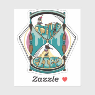 Tijd vliegt Sticker