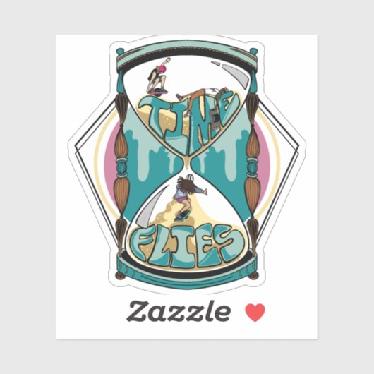 Tijd vliegt Sticker (Vel)