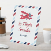 Tijd vliegt vliegtuig verjaardag In vluchthapjes Reclamebord Met Voetstuk (Insitu)