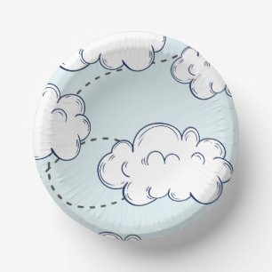 Tijd vliegt vliegtuig wolken verjaardag papieren kommen