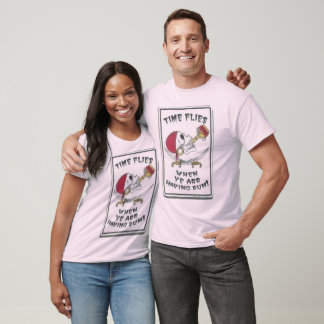 " tijd vliegt wanneer jager havin rum " t-shirt