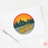 Tijd voor avontuur ronde sticker (Envelop)