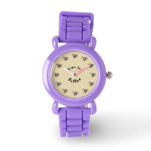 Tijd voor Coffee Glitter Watch Horloge