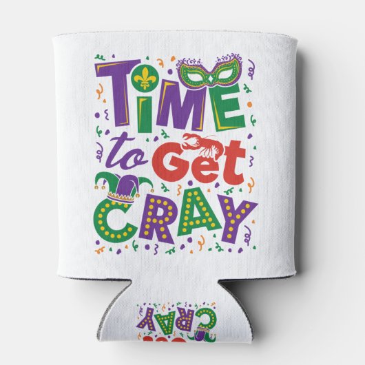 Tijd voor Cray Crawfish Mardi Gras Blikjeskoeler (Achterkant)