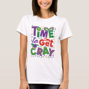 Tijd voor Cray Crawfish Mardi Gras T-shirt