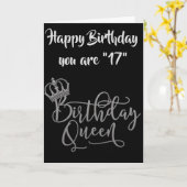 TIJD VOOR DE "17e" BIRTHDAY KONINGKaart Kaart (Gele Bloem)