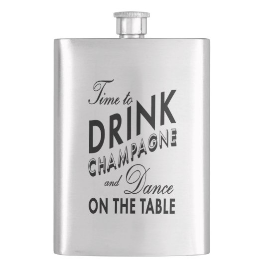 Tijd voor de Drink van Champagne Classic Flask Flacon (Voorkant)