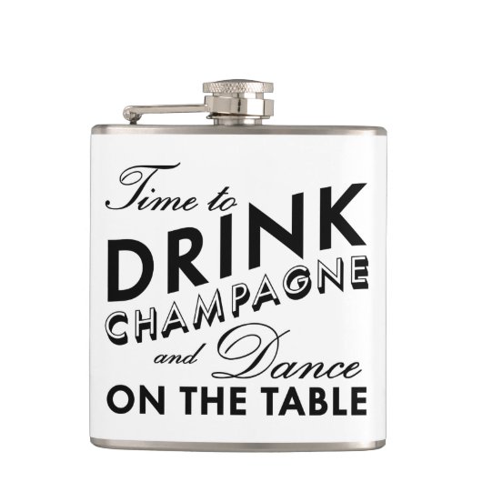 Tijd voor de Drink van Champagne Flask Heupfles (Voorkant)