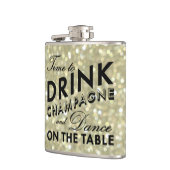 Tijd voor de Drink van Champagne Sparkly Gold Flas Heupfles (Links)