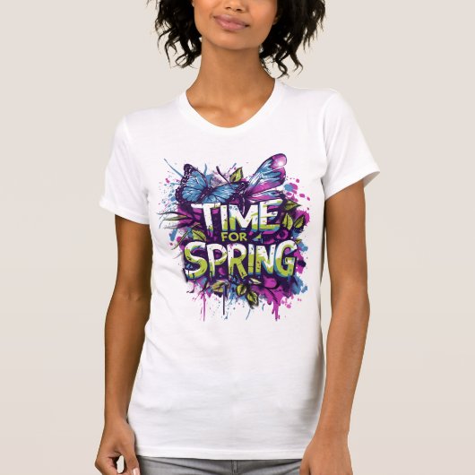 Tijd voor de lente - Graffiti Spray Slash T-shirt (Voorkant)