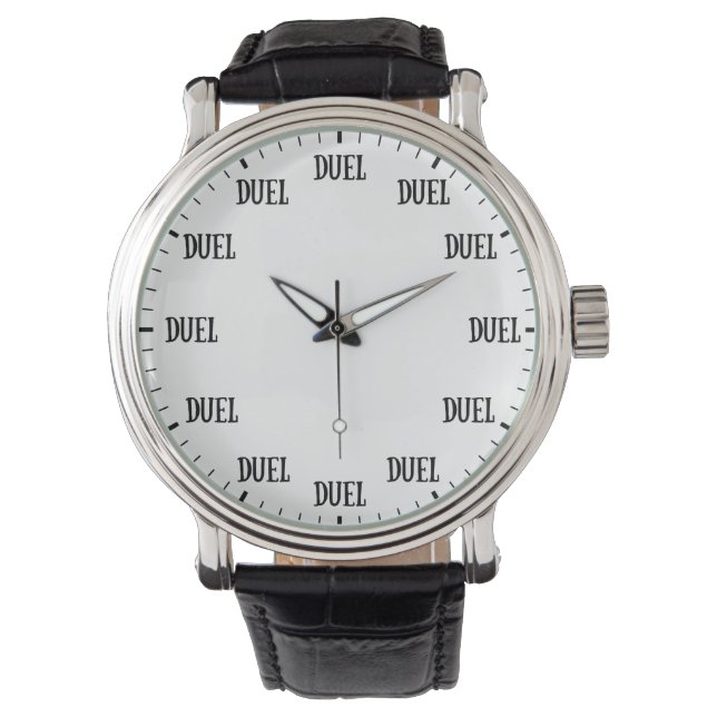 Tijd voor Duel Clock - Funny Dueling Uour Clock Horloge (Voorkant)