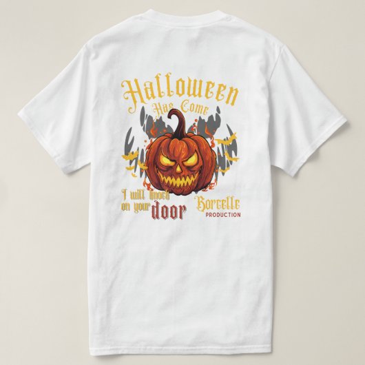 Tijd voor echte Halloween angst T-shirt (Design achterkant)