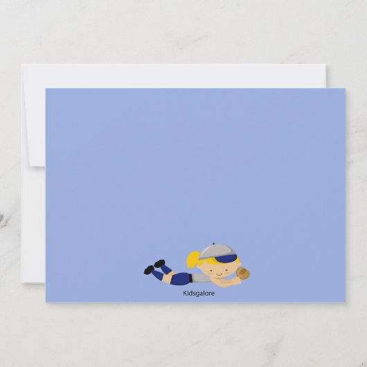 Tijd voor een bal! Softball Birthday Invitation Kaart (Achterkant)