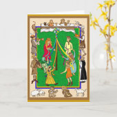 Tijd voor een feest kaart (Gele Bloem)