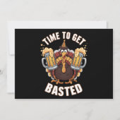 Tijd voor een gebotste grappige Thanksgiving van b Feestdagenkaart (Voorkant)