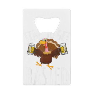 Tijd voor een gebotste grappige Thanksgiving van b Kredietkaart Flessenopener