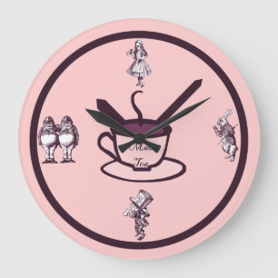 Tijd voor een Mad Tea Party Wall Clock Grote Klok