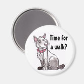 Tijd voor een wandeling? hondenmagneet magneet (Voorkant / Achterkant)