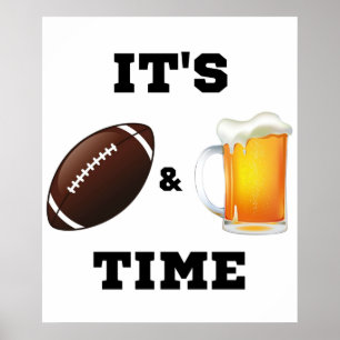 Tijd voor Football en bier Poster