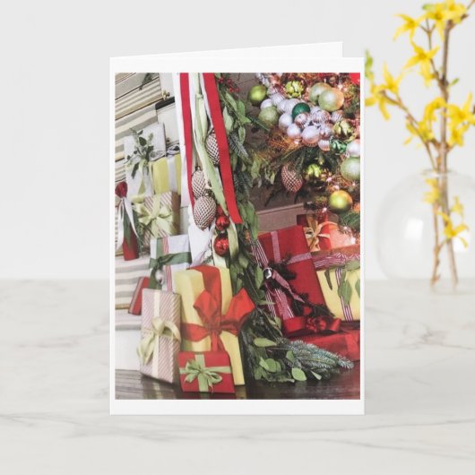 *** TIJD VOOR GEZIN EN VRIENDEN ZWARE CHRISTMAS*** KAART (Gele Bloem)