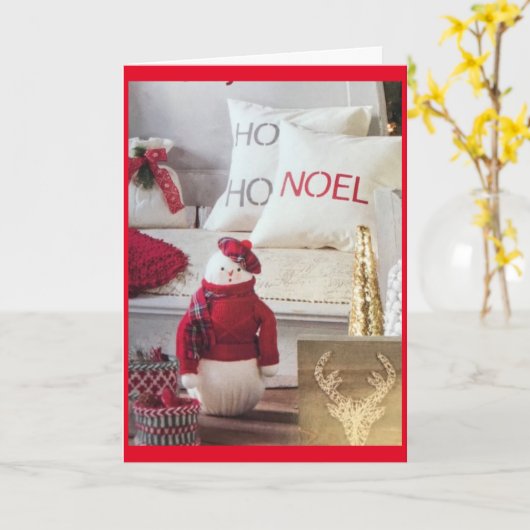 *** TIJD VOOR GEZIN EN VRIENDEN ZWARE CHRISTMAS*** KAART (Gele Bloem)