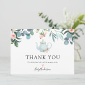 Tijd voor het Baby shower Tea Bedankt (Staand voorkant)