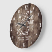 Tijd voor het spenderen met aangepaste naam grote klok (Hoek)