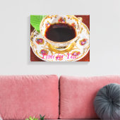 Tijd voor het Tea Design Canvas Afdruk (Insitu (Woonkamer))