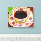 Tijd voor het Tea Design Canvas Afdruk (Insitu (Houten vloer))