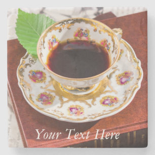 Tijd voor het Tea Design Stenen Onderzetter