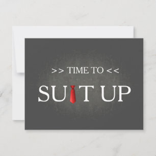 Tijd voor het zwarte toetsenbord Rood Stropdas ins Kaart