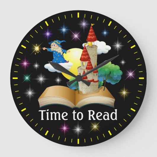 Tijd voor lezen - Literacy Wall-klok - SRF Grote Klok (Voorkant)