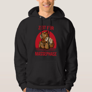 Tijd voor massa fase backprint bodybuilding hoodie