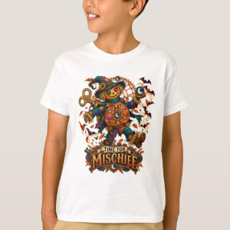 Tijd voor ondeugd: mechanische vogelverschrikker t-shirt
