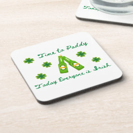 Tijd voor Paddy, vandaag is iedereen Iers op een Bier Onderzetter