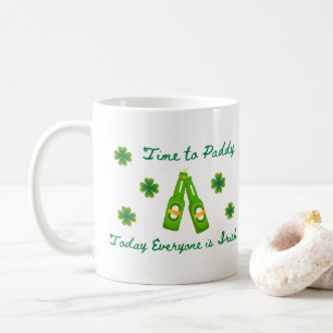 Tijd voor Paddy, vandaag is iedereen Iers op een Koffiemok