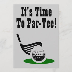 Tijd voor Par-Tee Golf Bachelorparty Uitnodiging