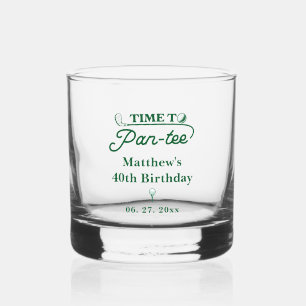 Tijd voor Par-Tee Heren Golf Verjaardag Whisky Glas