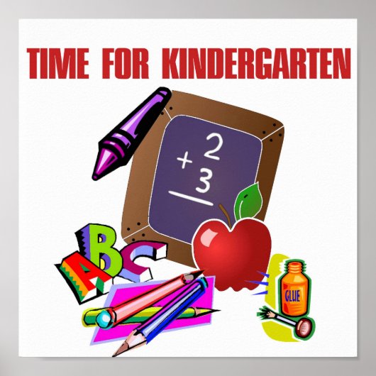 TIJD VOOR Poster KINDERGARTEN (Voorkant)