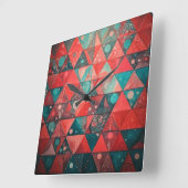 Tijd voor Red Planet Vierkante Klok (Hoek)