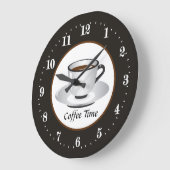 tijd voor schattige koffiebar grote klok (Hoek)