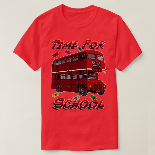 Tijd voor schoolbus 2 t-shirt (Design voorkant)