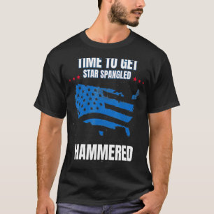 Tijd voor Star Spangled Hammered Celebratory jul T-shirt