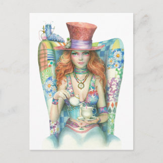 Tijd voor Tea, de Mad Hatter Briefkaart