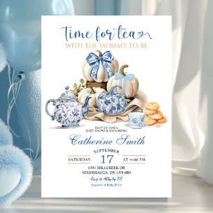 Tijd voor Tea Party Chinoiserie Baby shower Kaart
