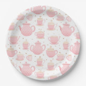 Tijd voor Tea Pattern Paper Bord (Voorkant)