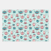 Tijd voor Tea  Pattern Wrapping Paper Sheets (Voorkant 3)