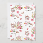 Tijd voor tea  roze floral Vrijgezellenfeest Kaart (Achterkant)